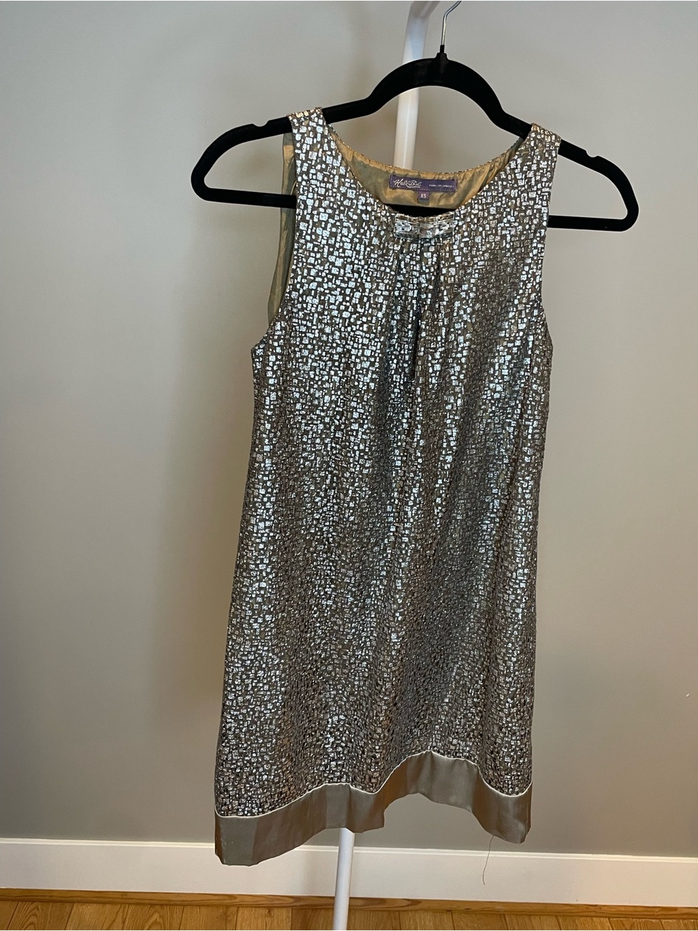 Hale Bob Embellished Metallic Tunic Dress - XS